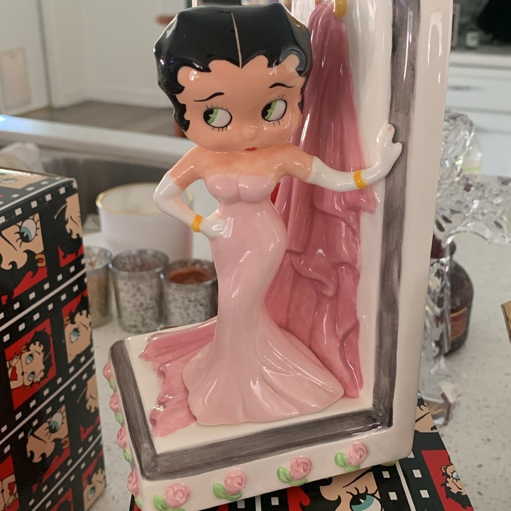 1995 Vintage Betty Boop And Bimbo The Cat Cartoon Character Bookends NEW MINT - Picture 6 of 9